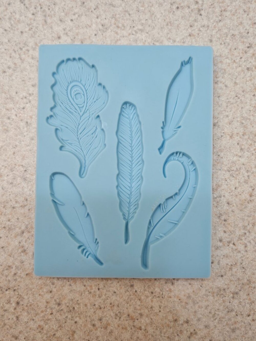 Silicone Feather Mold - Light Blue